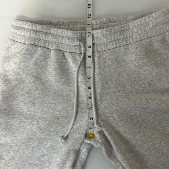 Lazy Sunday grey fleece lined flare slit hem sweatpants M - Picture 8 of 10